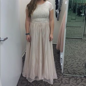 Blush Prom or Formal Two-Piece Gown